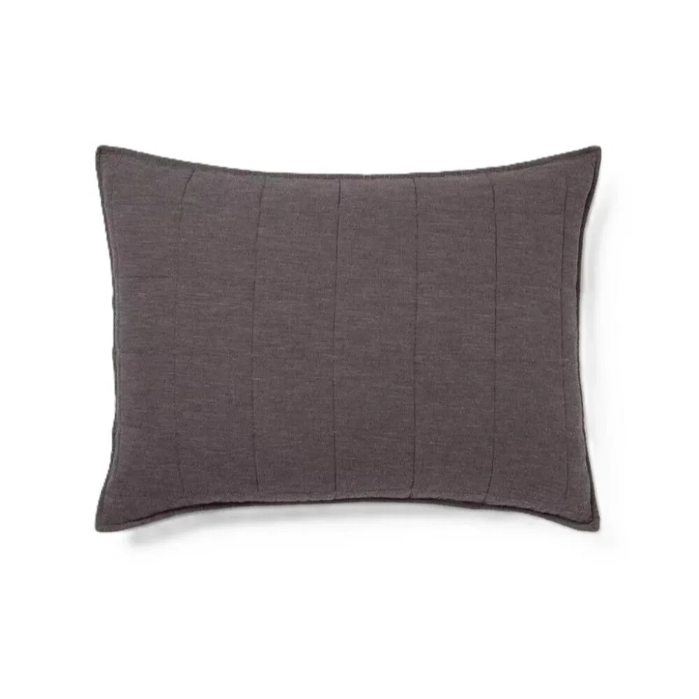 Threshold Dark Gray Space Dyed Linen Blend Standard 20